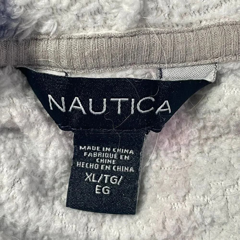 Nautica Hooded Plush Fleece Plaid Tunic Robe Sz XL Womens Kangaroo‎ Pocket Soft